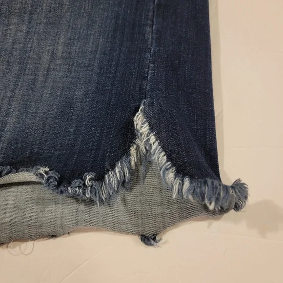 Judy Blue Jean Shorts Womens 3XL High Rise Pull On Fringed Stretch Denim Shorts - Picture 8 of 8